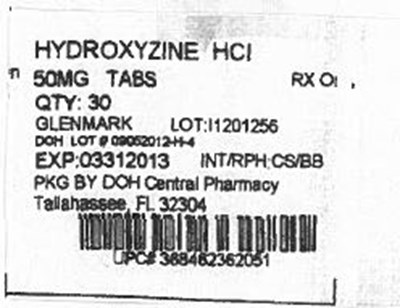 Hydroxyzine HCl 50mg Label (Hydroxyzine Hci 50mg)